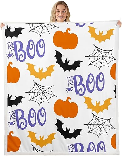 Miniatura 22 de Manfei Manta metálica de Halloween con diseño de araña robótica metálica para decoración de habitación de niños, manta de tela de araña para sofá