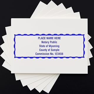 PSI Pre-Inked Notarial Stamp Wyoming - WY Notary Stamp, 7/8 x 2-1/4, State Board Compliant, Ideal for Wyoming Notary Public - Long-Lasting Notary Stamp for Wyoming Public Officials