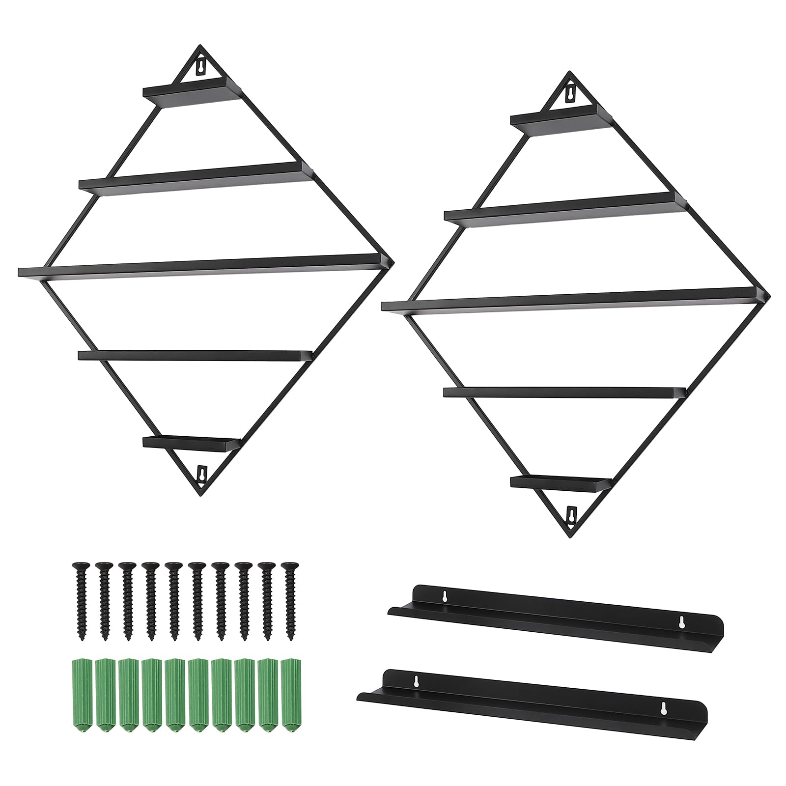 4 estantes para esmalte de uñas, 5 niveles, metal, soporte para pintalabios, organizador para esmaltes de uñas, pintalabios, color negro