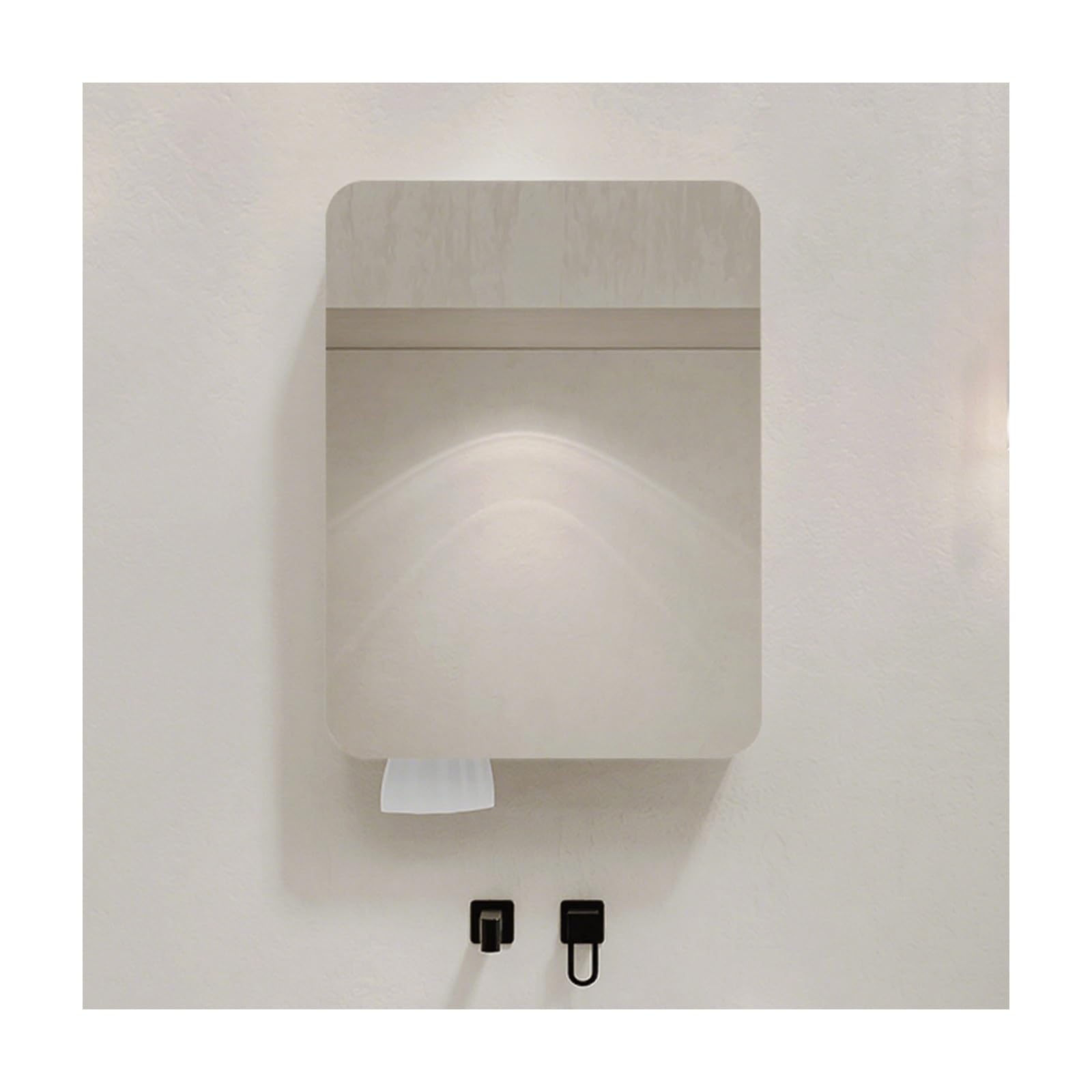 BKSXSOP Wall-Mounted Bathroom Cabinet with Mirror, Waterproof Space-Saving Storage, Easy to Install, Convenient nizer, White (40x70x13CM)