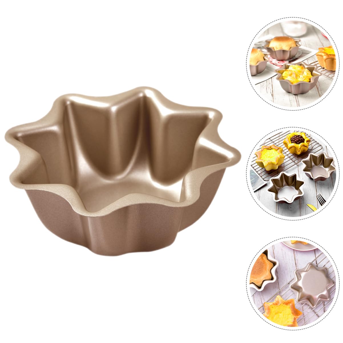 OFFSCH Egg Tart Mold Non Stick Carbon Steel Baking Pan for Muffins Pastries Multi Function Cake Mould Oven Safe Kitchen Accessory for Home Bakery Use
