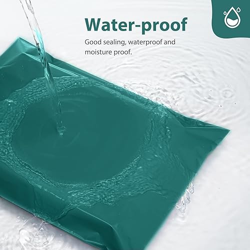 Miniatura 3 de Fuxury Sobres de polietileno de 10 x 13 pulgadas, 50 unidades, bolsas de envío impermeables para ropa, sobres de envío adhesivos fuertes para