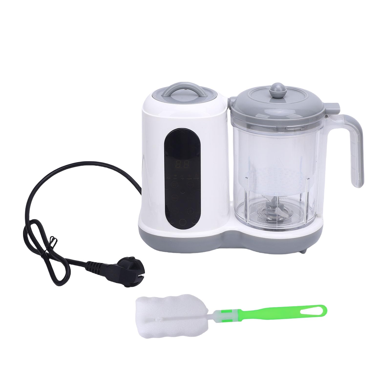 Fabricante de puré de Alimentos para Bebés, Vaporizador de Procesador de Alimentos para Bebés, Máquina de Licuadora Multifuncional, Licuadora de puré de Molienda de un Paso (Enchufe de la UE)