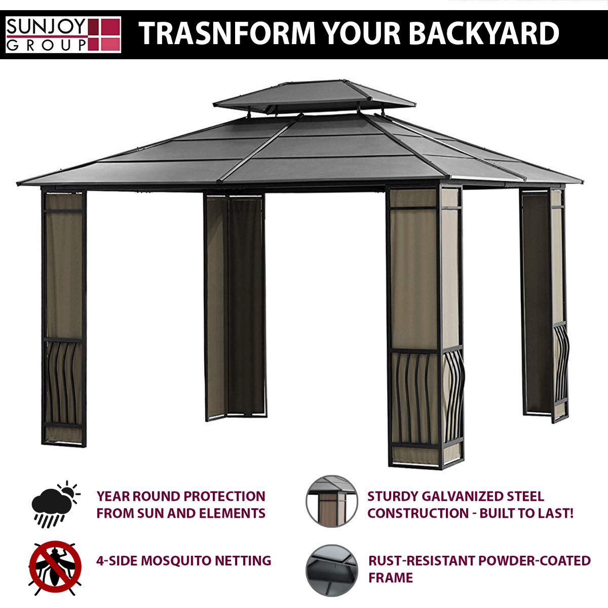 Expand Your Outdoor Living Space with a 10 x 12 Heavy Duty Galvanized