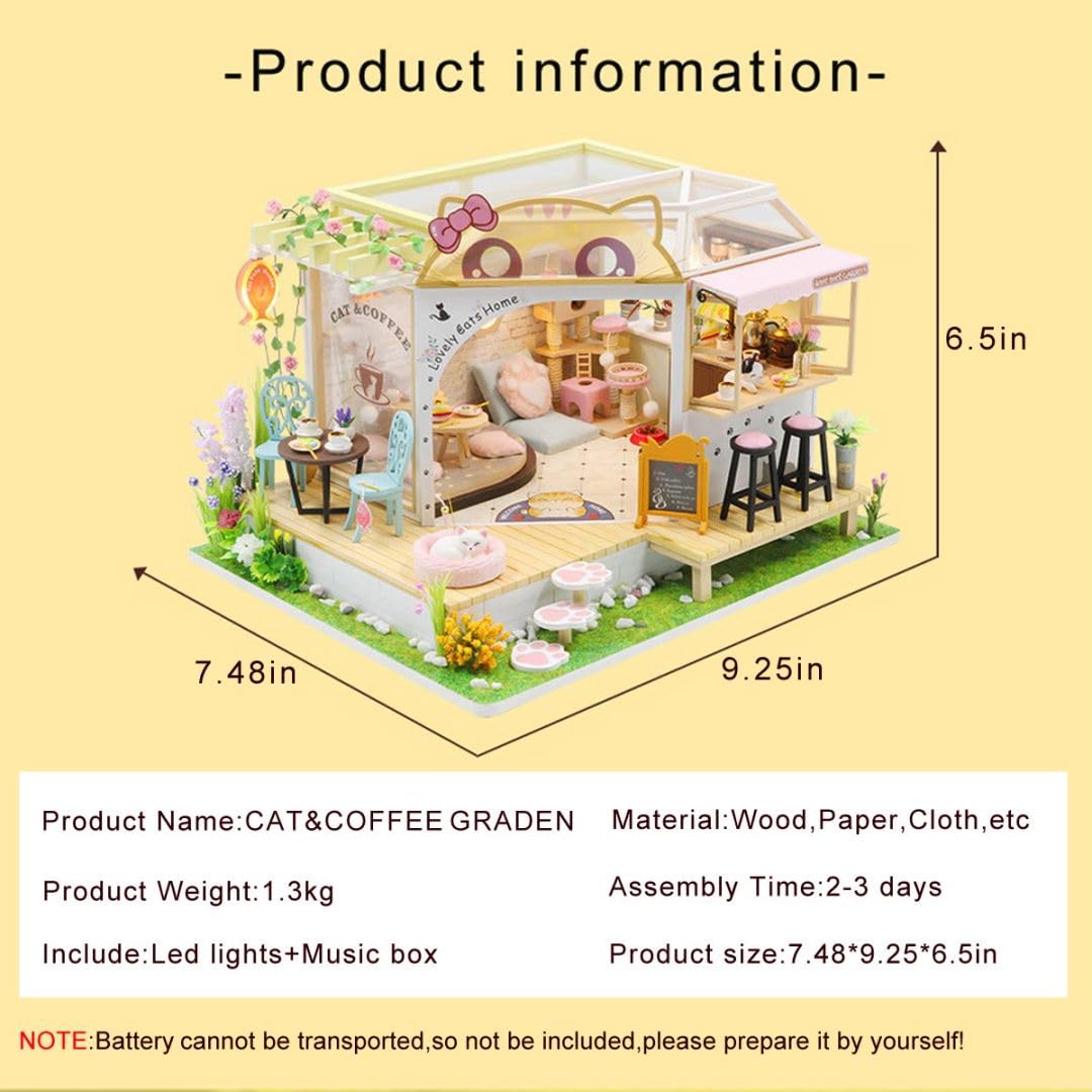 ヒグチユウコ　フィギュア7体＆LEDライト、オルゴール付きドールハウスセット Amazon.co.jp: オルゴールDIYドールハウスミニチュアキットLedライト