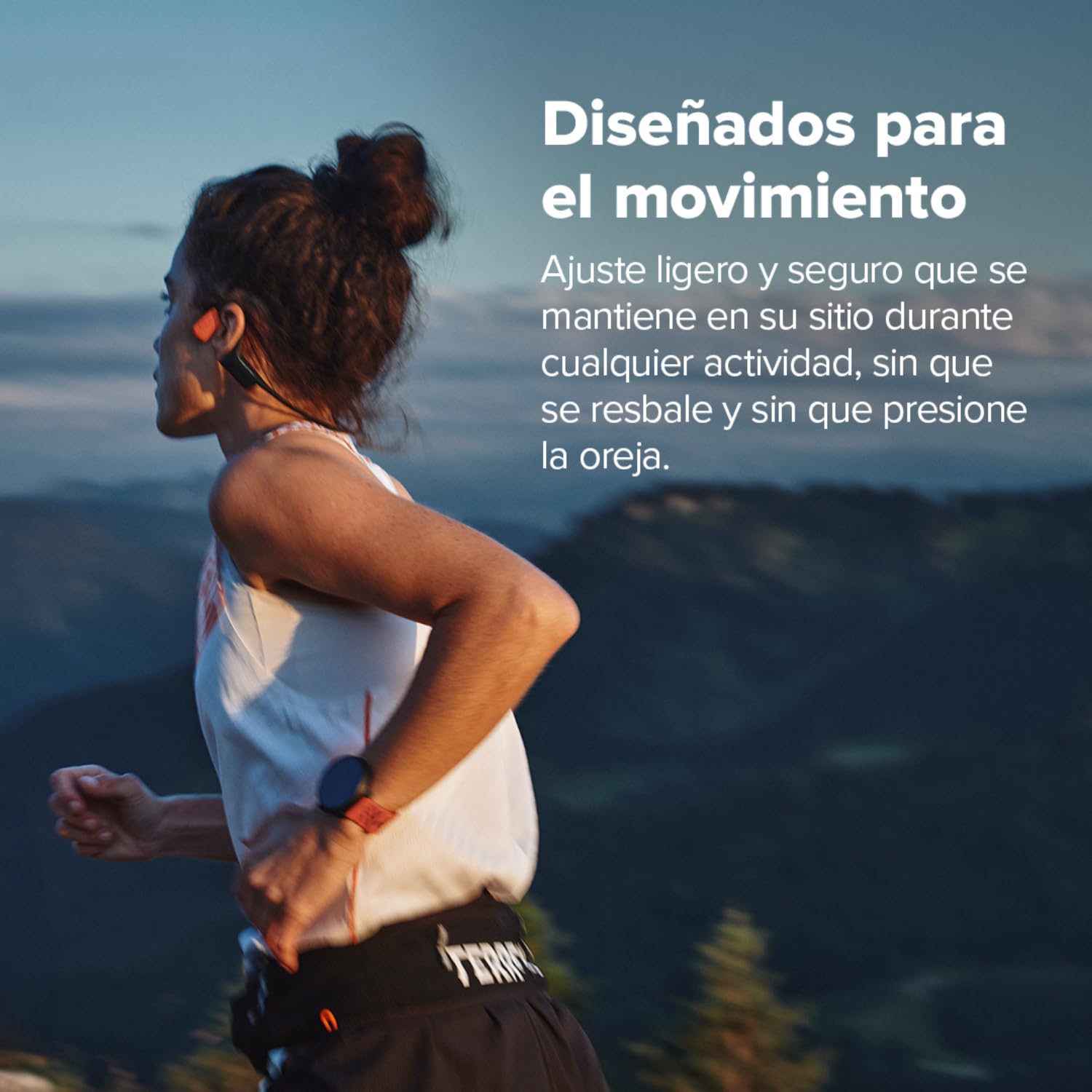 Suunto Wing 2 Open-Ear Auriculares Abiertos Bluetooth Conducción Ósea, IP66 (Antisudor), Luces Seguridad, Retroalimentación por Voz, 12H Autonomía + 24H Powerbank