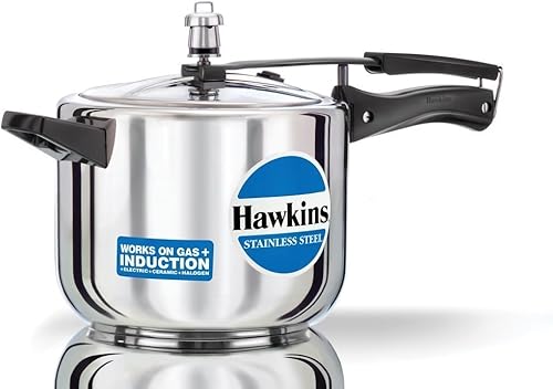 Presto olla de presión de acero inoxidable., Plateado