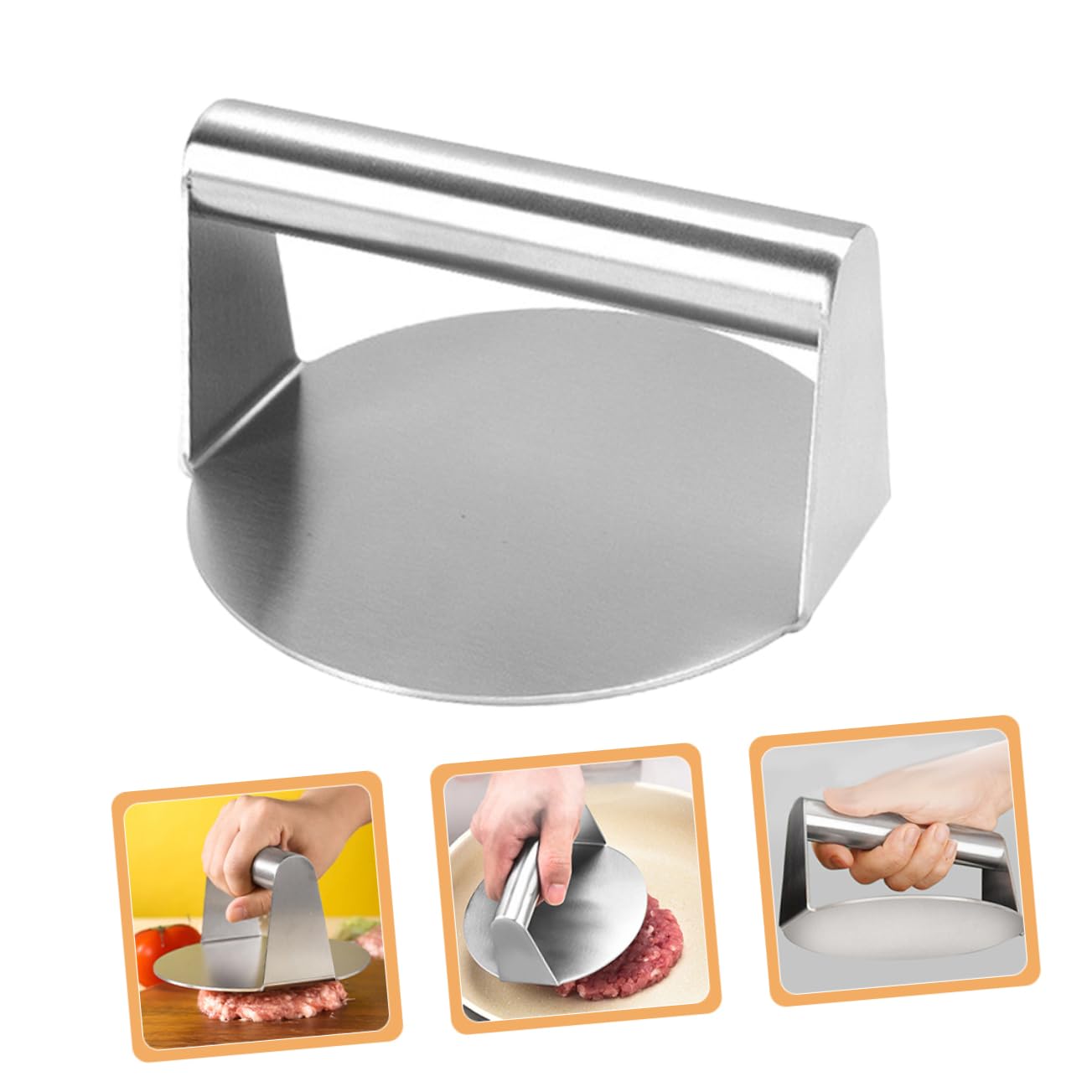 Amazon｜GANAZONO ハンドル付きバーガーパティプレス ステンレス製