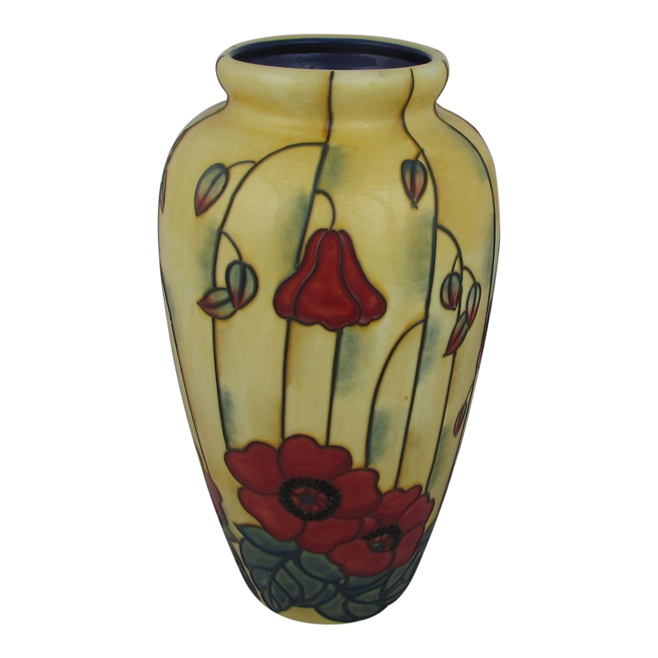Old Tupton Ware - Yellow Poppy Design - 11 in (28 cm) Vase