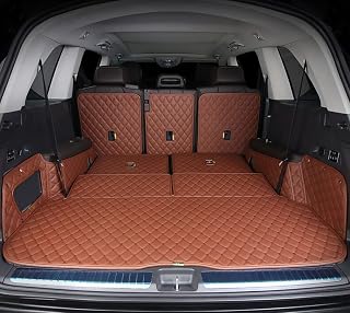 Car Cargo Mat Trunk Liner Dog Cover Full Coverage for Tesla-Subaru-Porsche-Toyota-Honda-Landrover-Mazda-Nissan-Peugeot-Maserati Most of 98% Car Models SUV Car Mats (Brown)