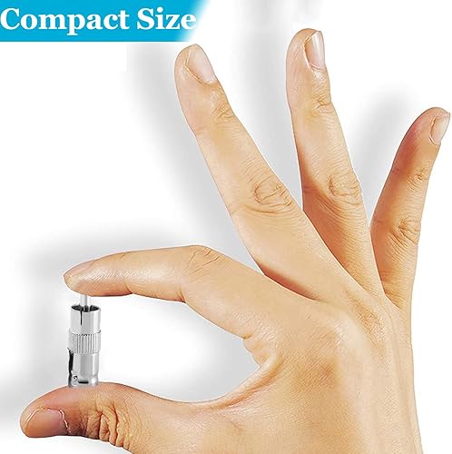 Miniatura 6 de Paquete de 10 adaptadores BNC hembra a RCA macho adaptador convertidor conector recto para cámara de seguridad CCTV