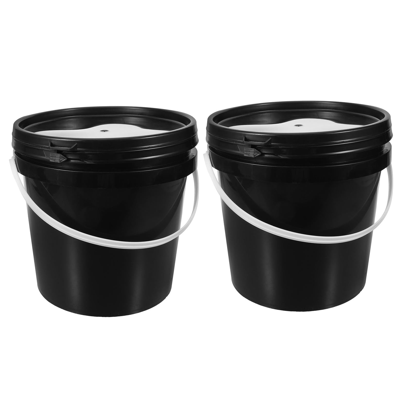 Lot de 2 seaux à Peinture avec couvercles : seaux en Plastique de 2 litres (1/2 Gallon) pour Le Stockage de Peinture, récipients Utilitaires Multi-usages pour Produits liquides et secs, 2 L