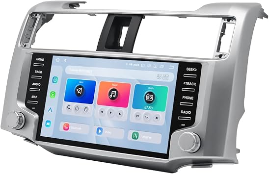 Dasaita Snapdragon Head Unit for Toyota 4Runner 2010-2023, Wireless Carplay & Android Auto, 8GB+256GB Plug and Play GPS Navigation, Voice Control Car Stereo, Built-in 5G WiFi, 4G Cellular, Sliver