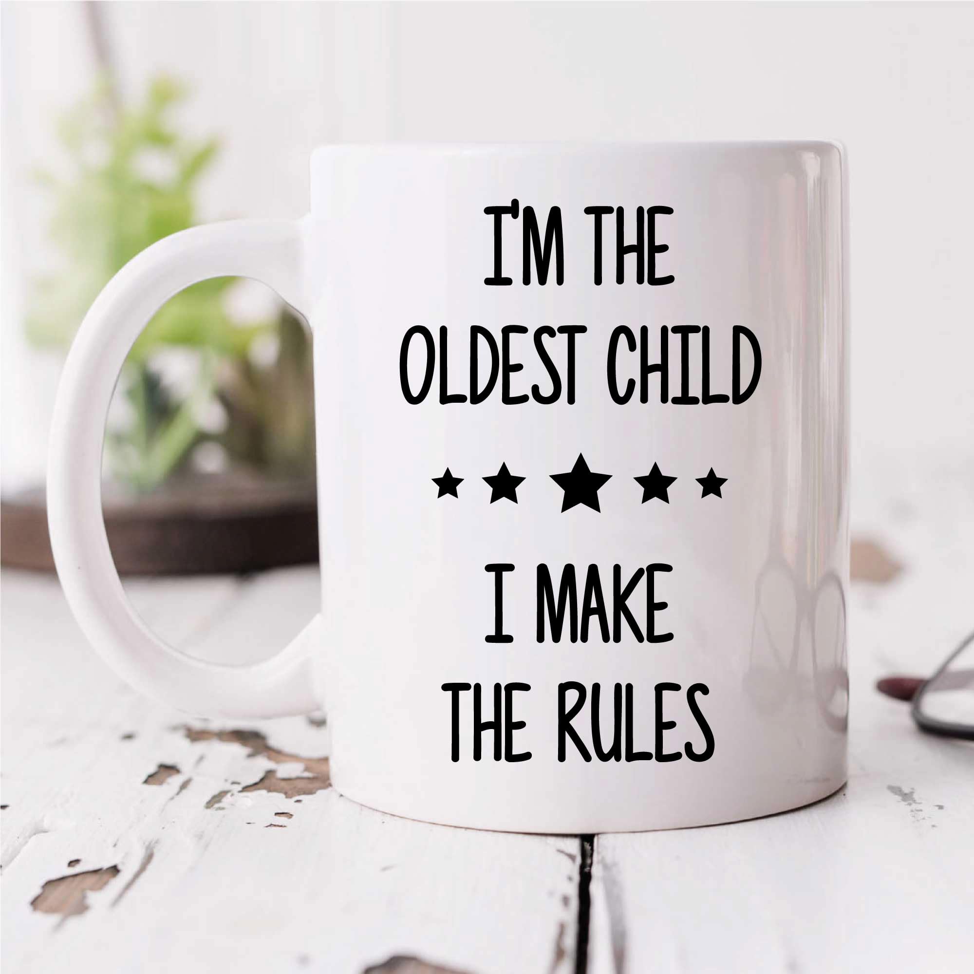 60 Second Makeover Limited I'm The Oldest I Make The Rules Mug Sibling Rivalry Birthday Gift Christmas Novelty Humour Funny Brothers Sisters