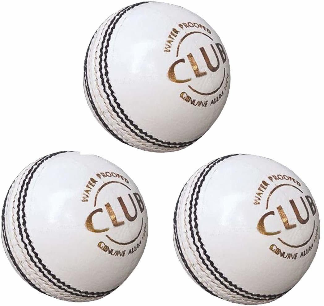 Club White Ball 2pcs/Part Cricket Leather Ball (Standard, Pack of 3, White)-picture-25