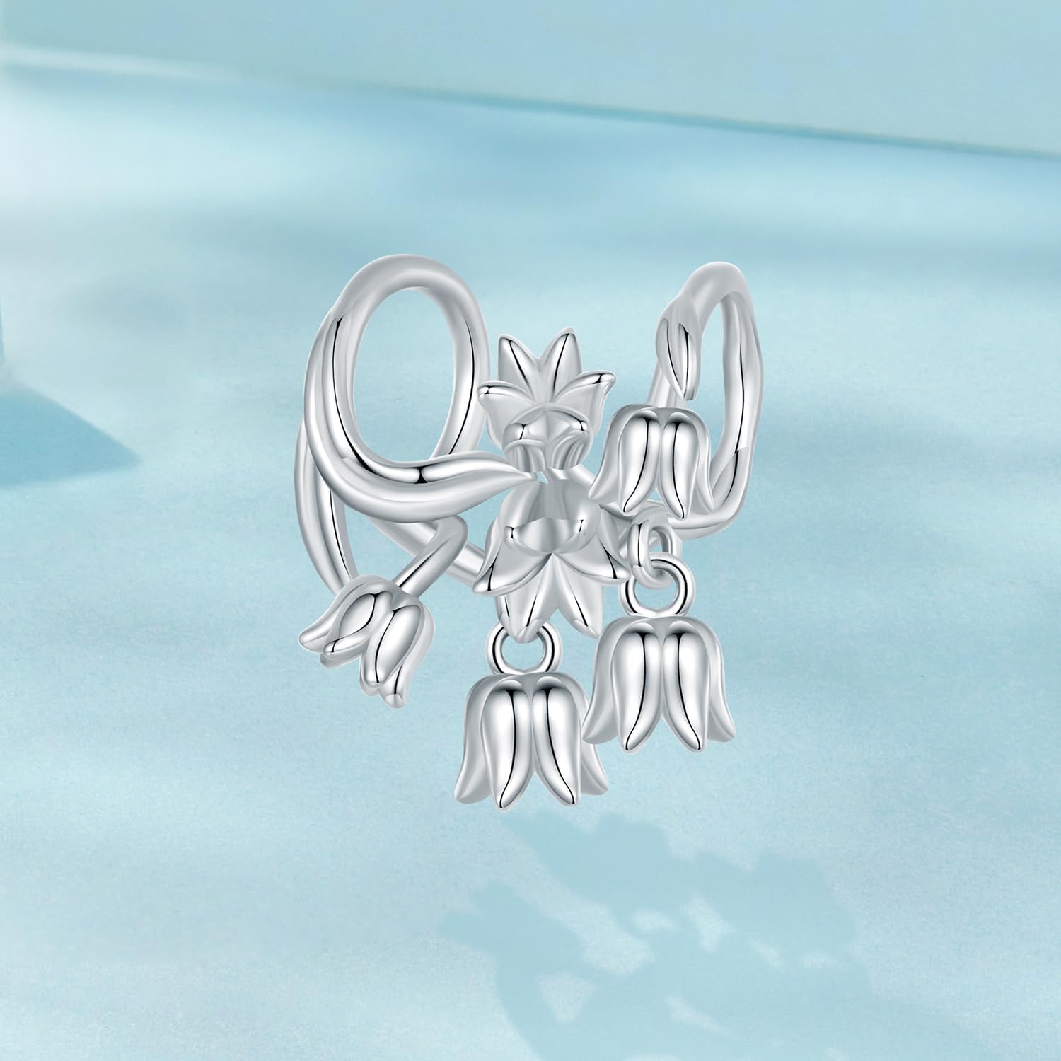 Lily of the Valley Charm 925 Sterling Silver Charm,SCC3011