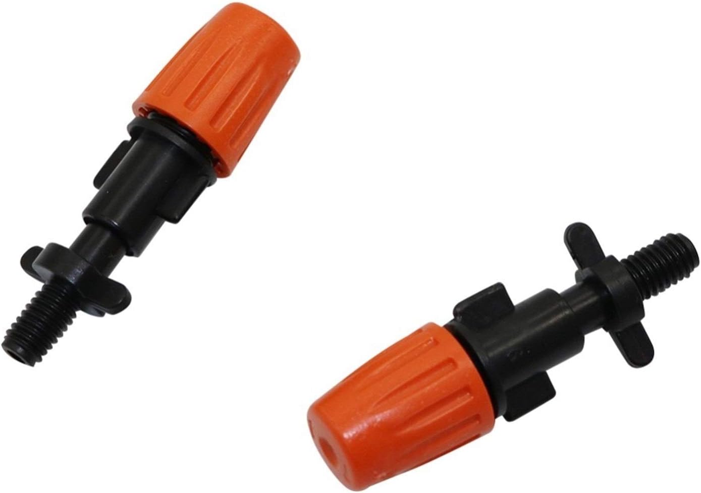 Gardening Watering System Tools Orange Spray Nozzle with 6mm Screw Connector for Garden Watering Micro Drip Irrigation Accessories Spray Nozzle Plastic 100 Pieces (Color : Orange)