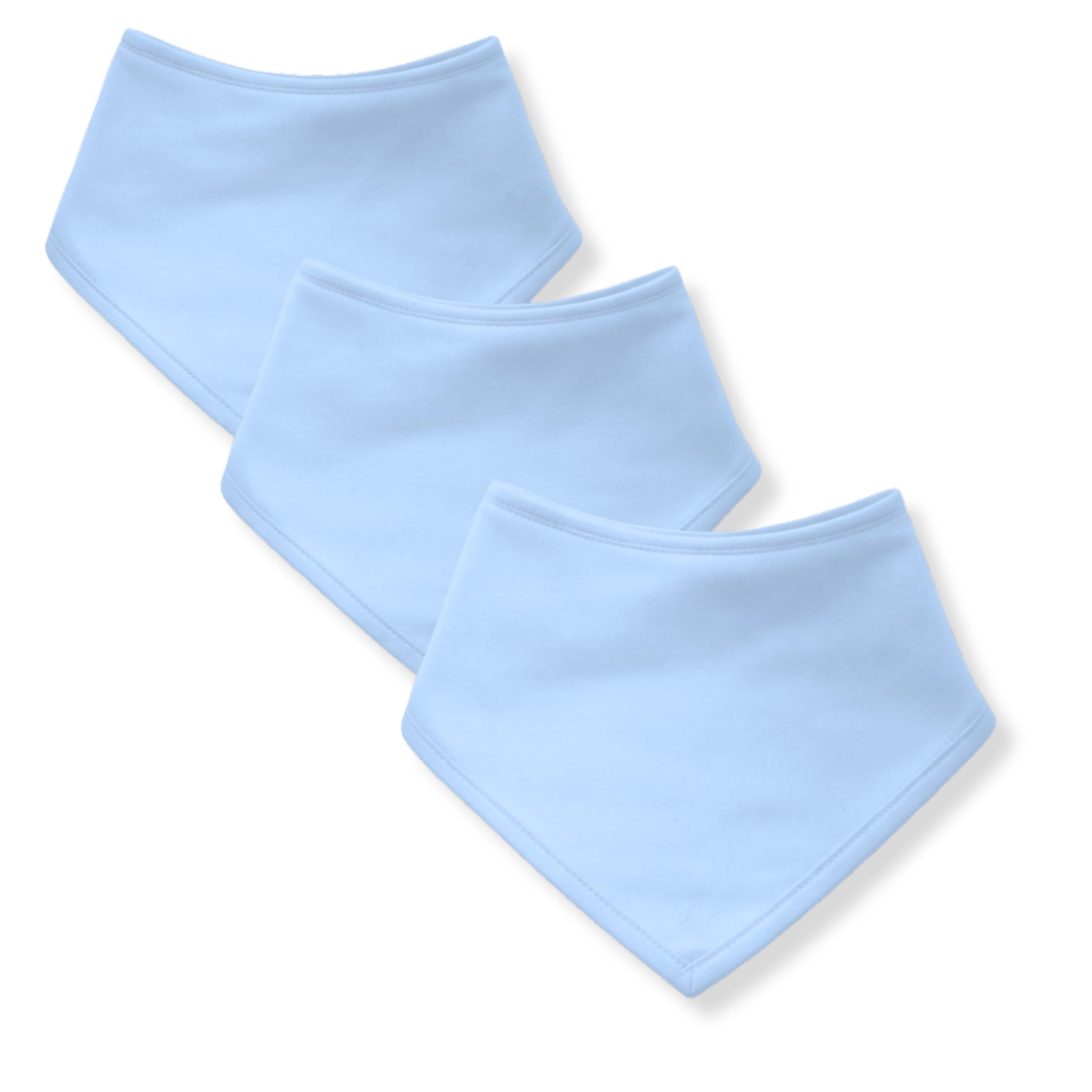 Baby Togs Men's Blue Baby Bandana Bibs 3 Pack, 100% Cotton Dribble Bibs For Boys & Girls 0-24 Months, Teething Bib, Milk Feeding Bib One Size