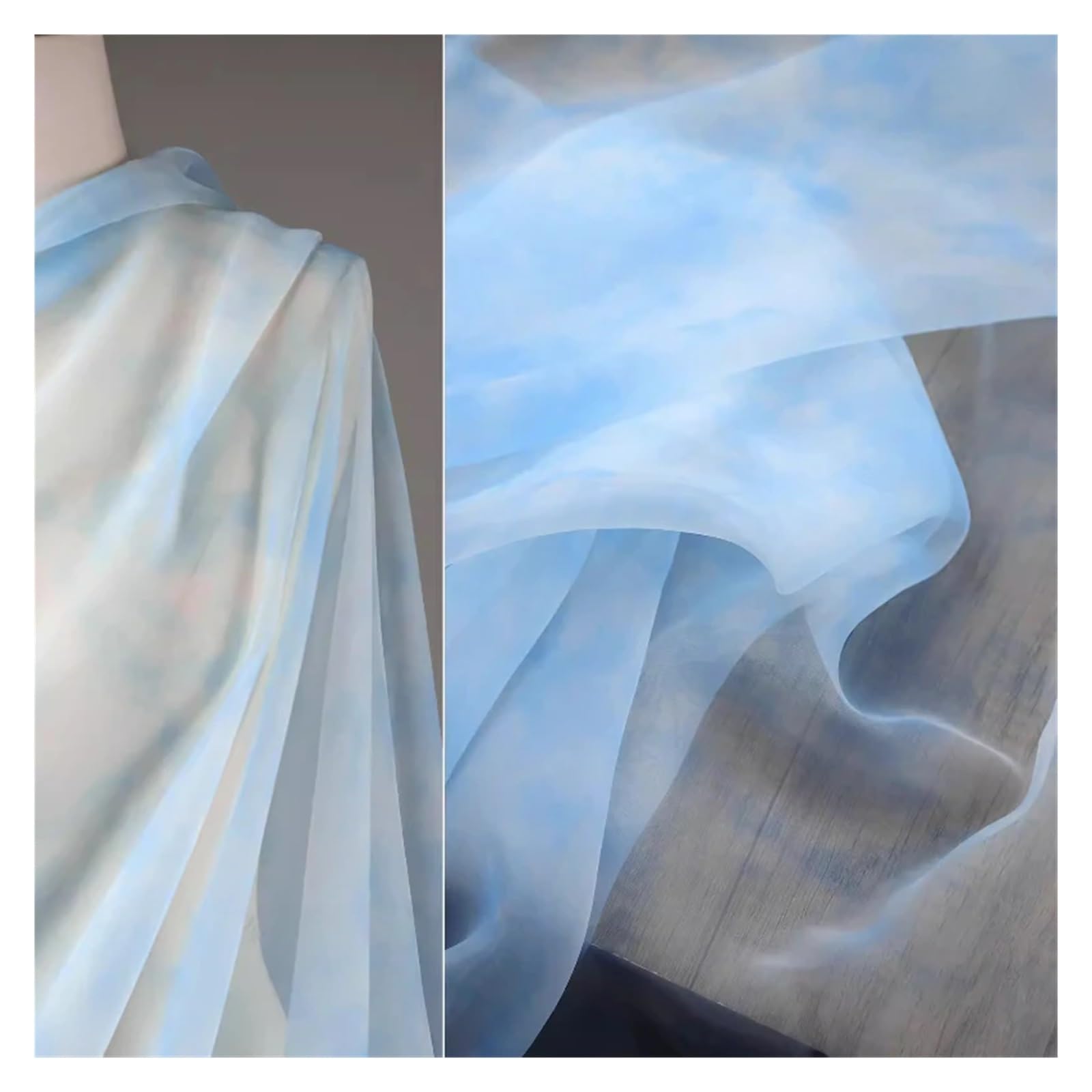 Tüllrolle Tüll Stoff weich schiere DIY Braut Hochzeit Handwerk liefert Material(Blue)