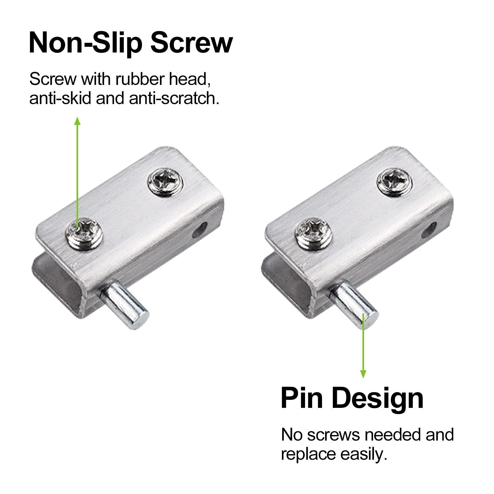 5 Paar Edelstahl-Glastür-Scharniere - Für 5-8mm Glas Ohne Bohren