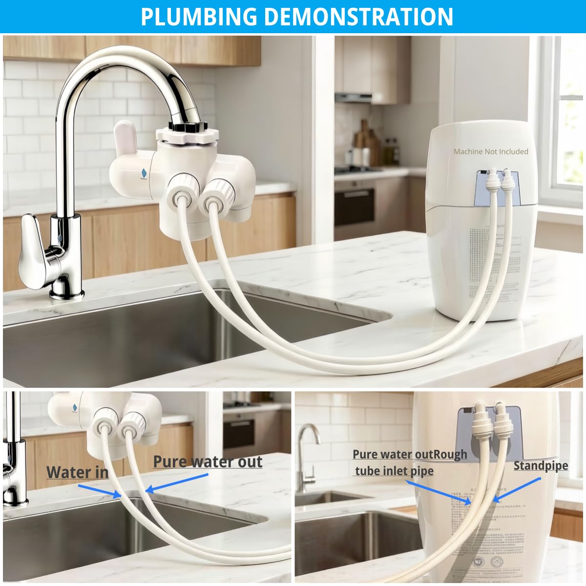 A set of water pipes and tools Water purifier water hose