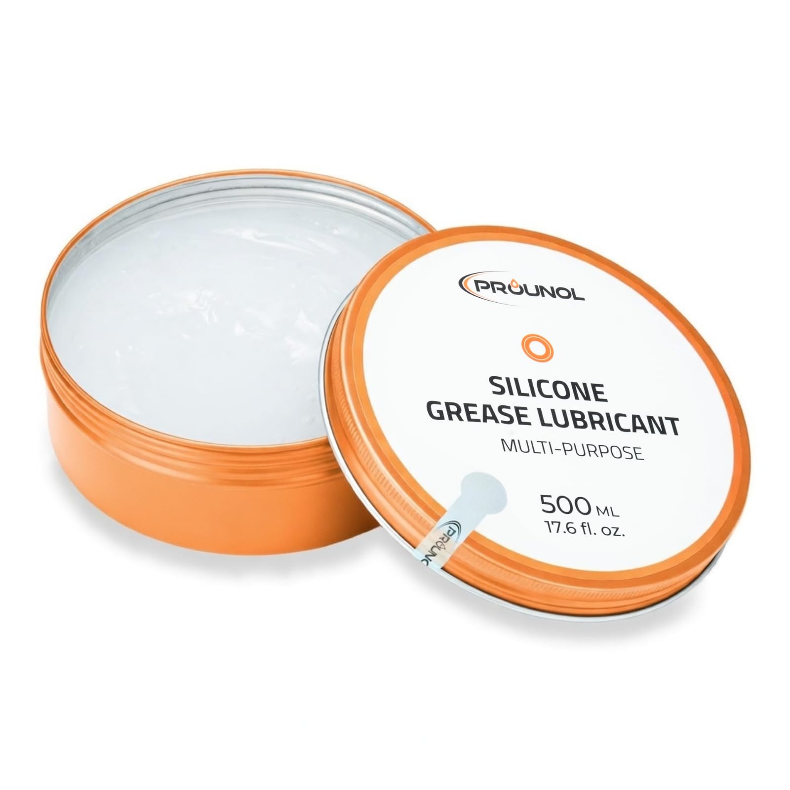 Prounol Graisse Silicone Alimentaire pour Joint Torique et Robinet, 500 ml | Contact eau potable (certifié PZH) | Piscine, plomberie, mécanique | Diélectrique, imperméable | Grand format atelier