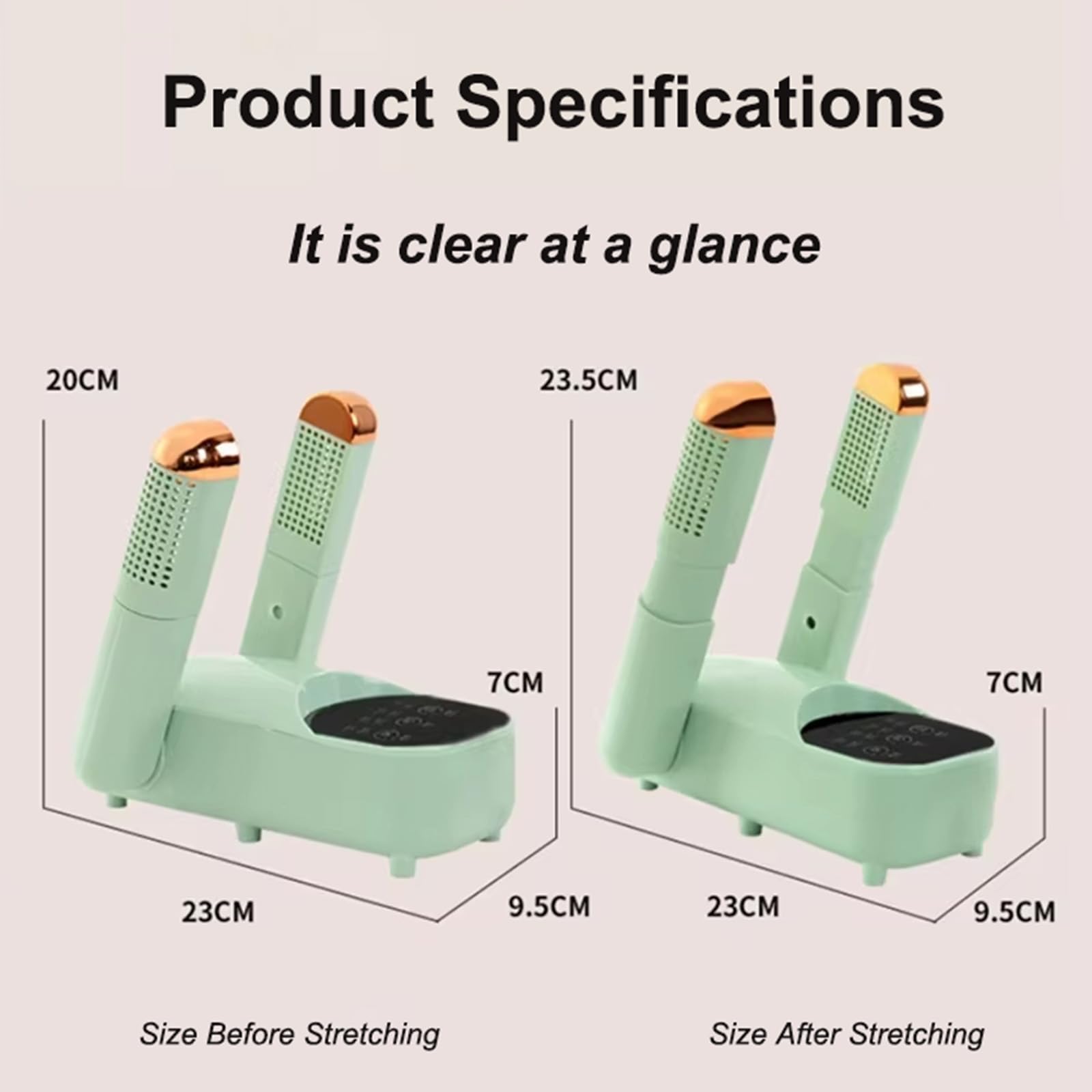 Sèche-chaussures Sèche-chaussures, Sèche-gants portable et chauffe-bottes avec souffleur de chaleur, support réglable et minuterie, conception pliante et séchage rapide pour chaussures, gants