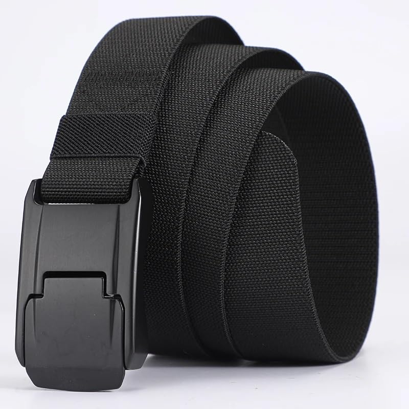 GUYANA Cinturon Cinturón elástico de nailon con hebilla rápida de aleación for hombre y mujer, 125CM, cinturón for ropa de trabajo Cinturon Tactico Hombre