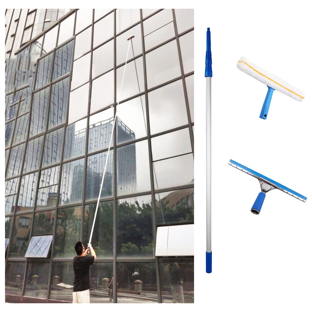 Amazon｜伸縮柄のガラスワイパー 高い所の窓にも届く スクイジー