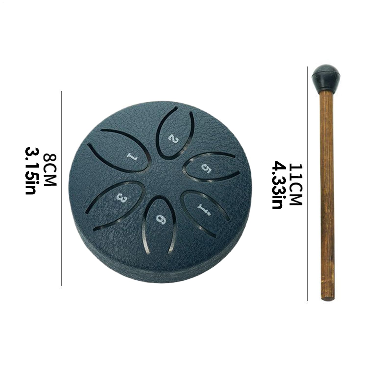Garten Regentrommel Für Draußen - 8 Cm 6 Töne Stahl Zungentrommel Für Draußen - Meditatives Lerninstrument Für Anfänger Schule Klasse Zuhause Yoga