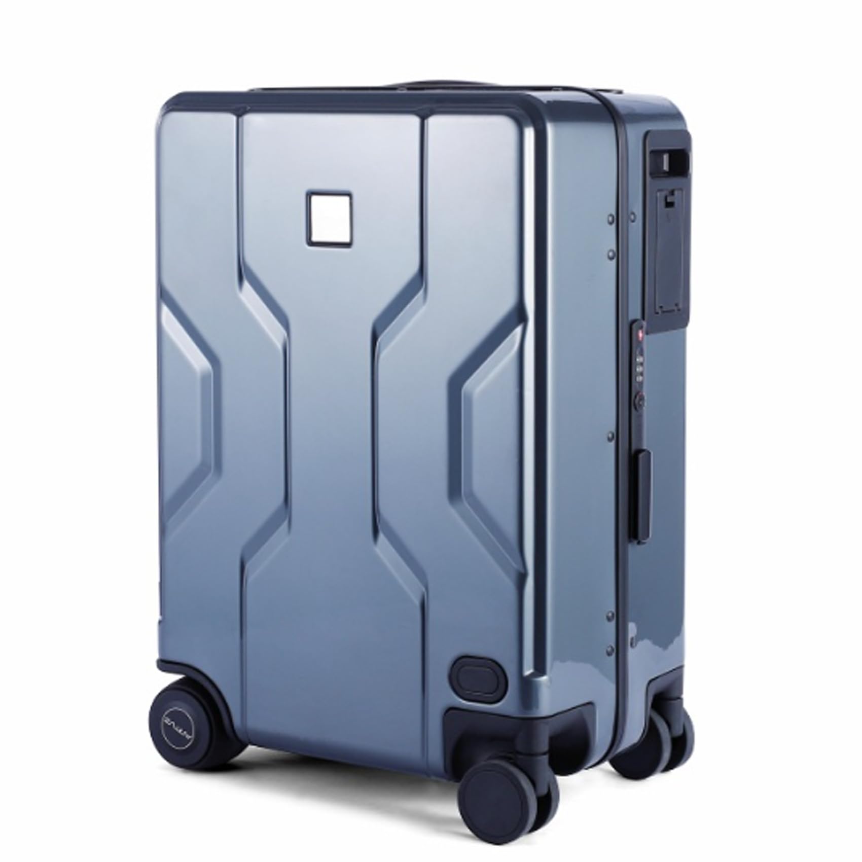 Generic Carry-Ons Smart Suitcase Auto Follow Rideable Suitcase Mobile Charging Recall APP Control Portable Hardside Luggage