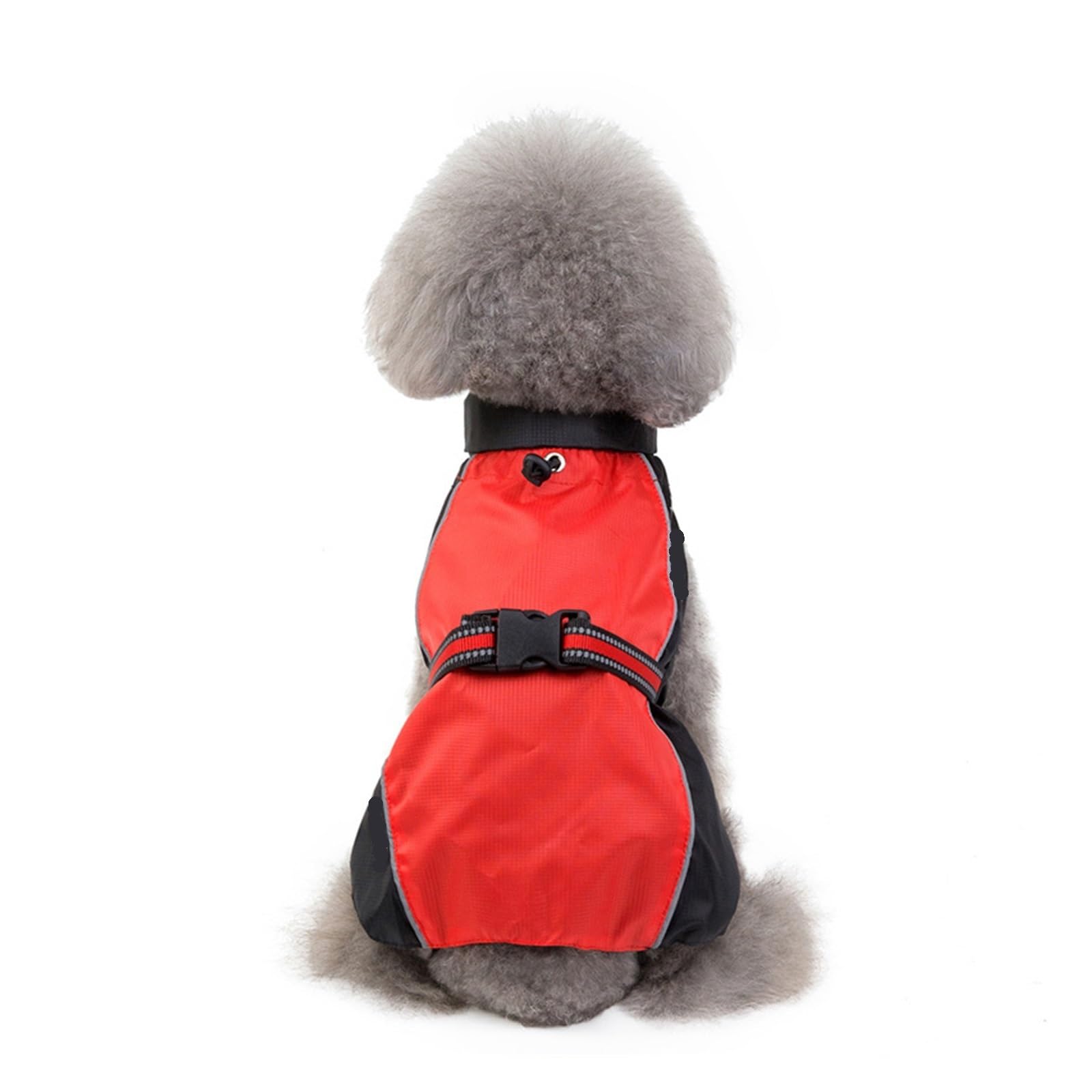 1pcs Mesh Dog Raincoat, watertight Big Rain Coat Jacket for Small Medium Large Dogs, Labrador Chihuahua Puppy Raincoats, Dog Clothes(Red,8XL)