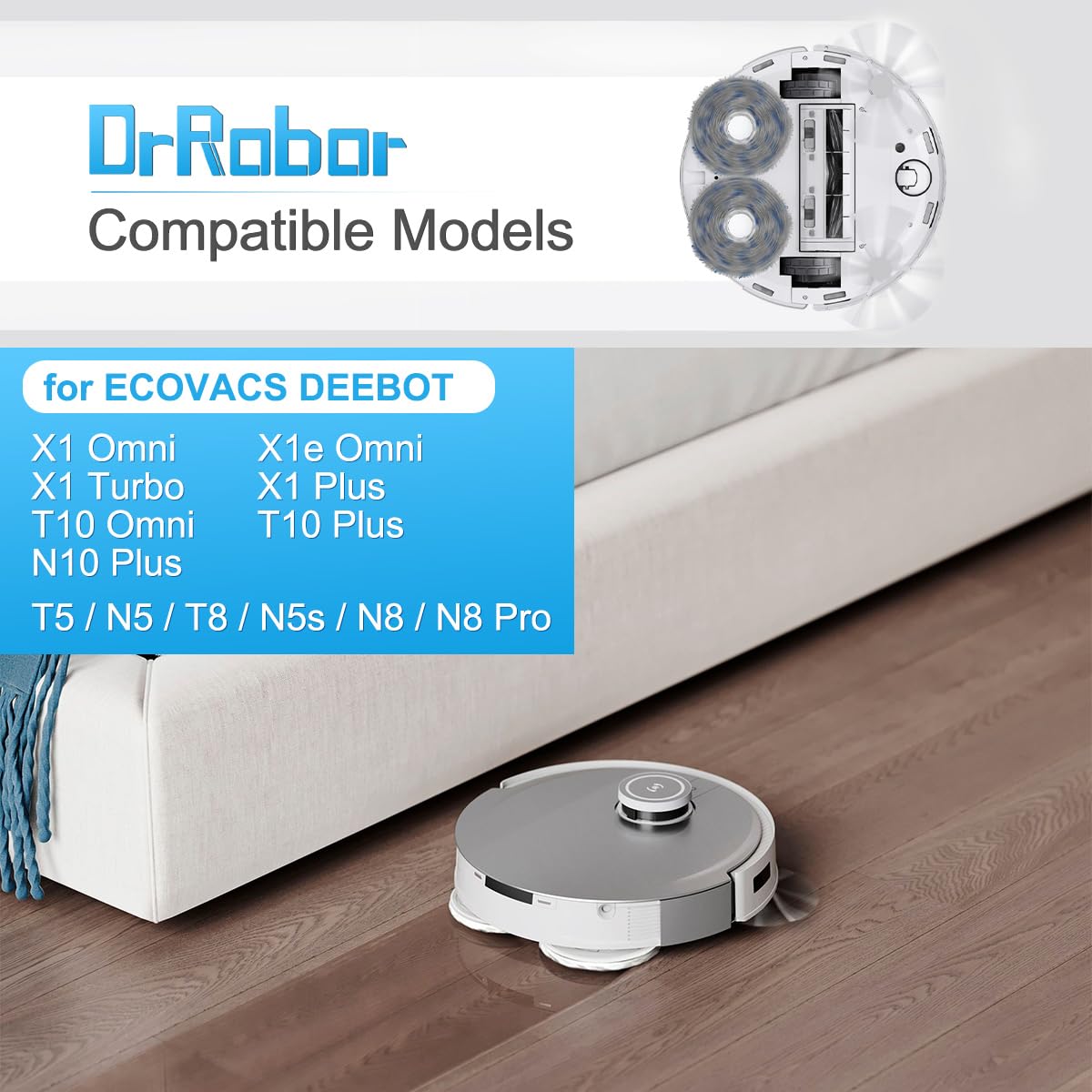 Couvercle Brosse Principale De Rechange Pour Ecovacs Deebot - Compatible T20, T8, T9, X1, N8 Et Plus