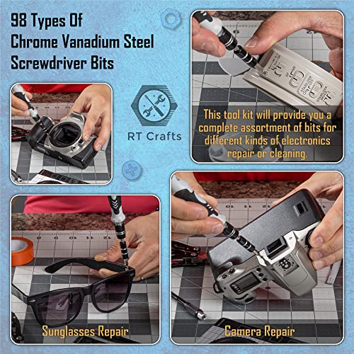 Rt Crafts Precision Screwdriver Set 117 And Multitool Pliers In 1 Computer Repair Or Building Tool Box, Small Electronics Repair Kit. Fix Laptop Pentalobe Bits For Macbook And Iphone Repair Tool Kit. #TOP4