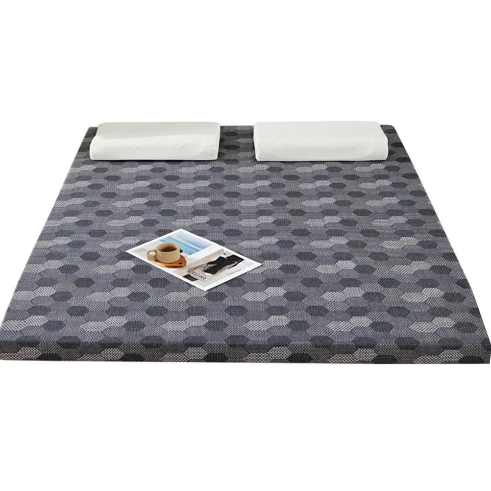 Grey/5cm,200X270cm, Hochdichter Schaum Futon Matratze Pad Japanischer Futon Matratzentopper Traditionelle Bodenmattratze Topper Tatami-Matte Schlafbett Pad Für Schlafsaal Camping