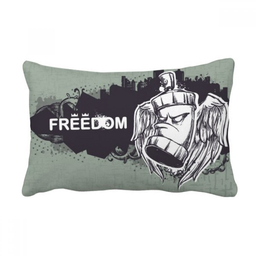 Coussin lombaire hip-hop liberté 40x60 cm multicolore pour décoration canapé salon