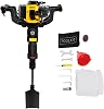 52CC 2-Stroke Garden Tree Excavator with Shovel Petrol Garden Tree Digger Motor Spade Pole Tiller for Landscaping Gardening Forestry 1900 W 6500 rpm