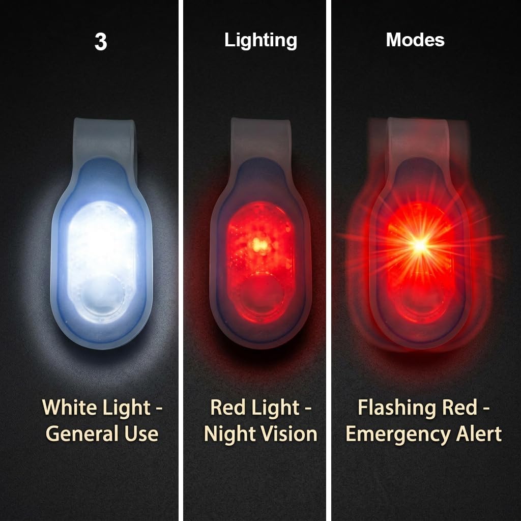 ALONEFIRE LED Flashlights Clip on Flashlight Night Safely Nursing Night Light Hands Free Strong Magnetic to Grip Clothing with a Keychain Flashlight for Walking Running Sports Outdoor Emergency