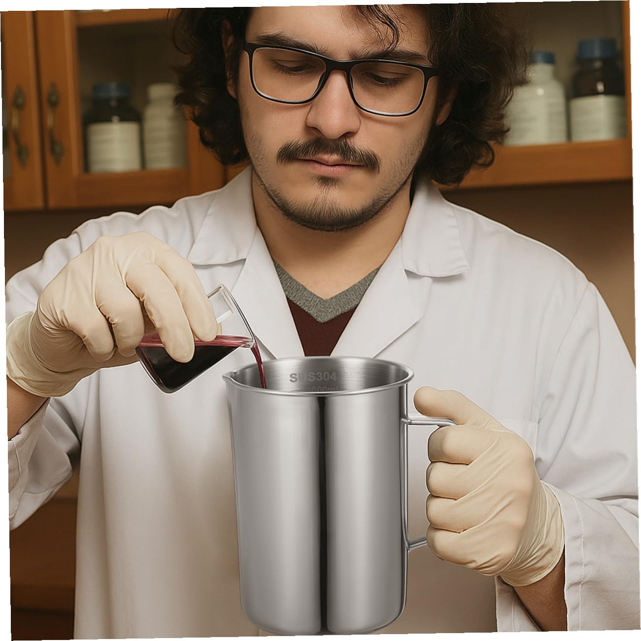Alipis 2pezzi Graduata Inossidabile Misurino Per Ingredienti Liquidi e Solid Design Per Misurazioni Precise