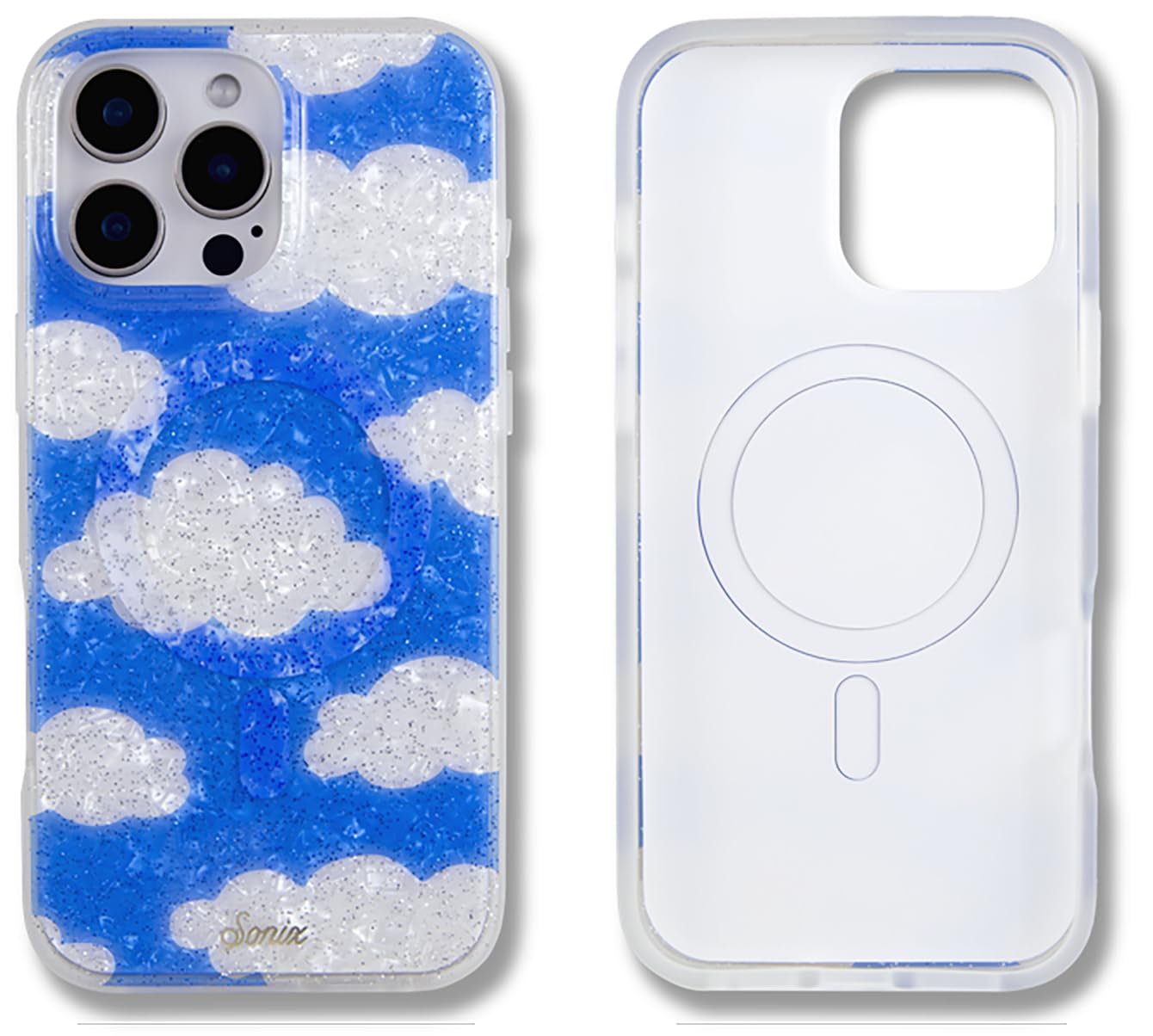 Sonix Case for iPhone 16 Pro Max | Compatible with MagSafe | 10ft Drop Tested | Glitter Clouds | Day Dream