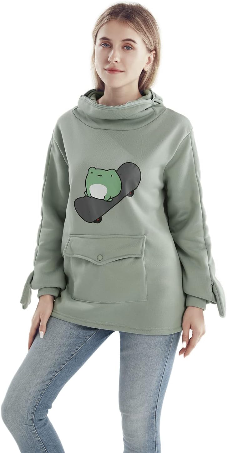 RGOSME Frog Hoodie Teen Girls Cute Oversized Graphic Hoodies Women Sweatshirt Cosplay Costume Pullover Tops - Image 2