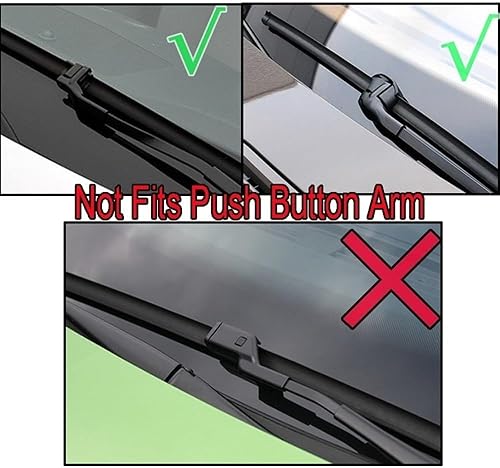 Miniatura 2 de Car Wiper Front Rear Wiper Blades Set Compatible with Mercedes Benz C Class W204 2009-2012 Windshield Windscreen Window 24"+24"+12"