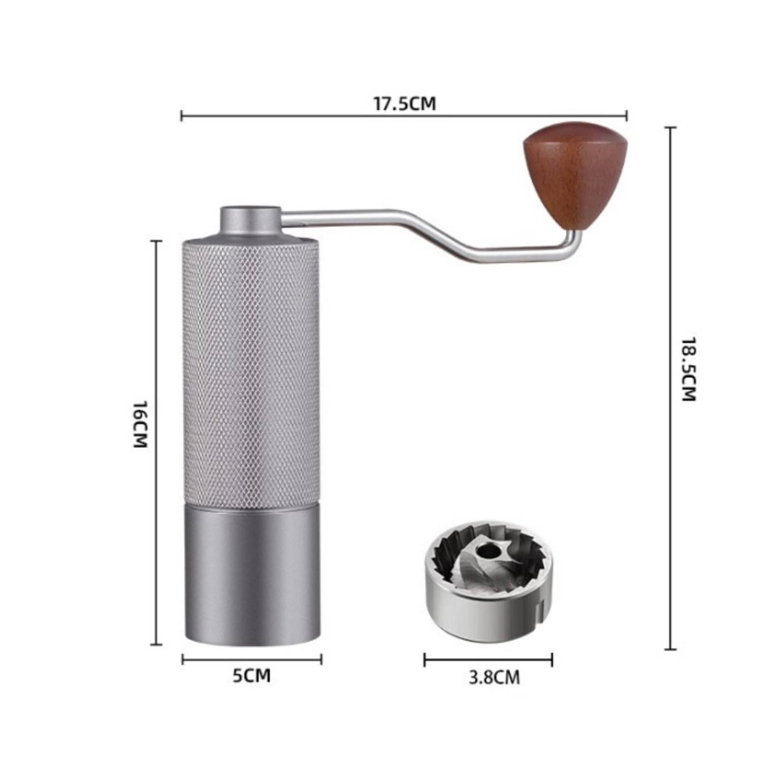 Macinacaffè Manuale Macinino Caffè, Array, Grigio Canna Di Fucile, style to 1