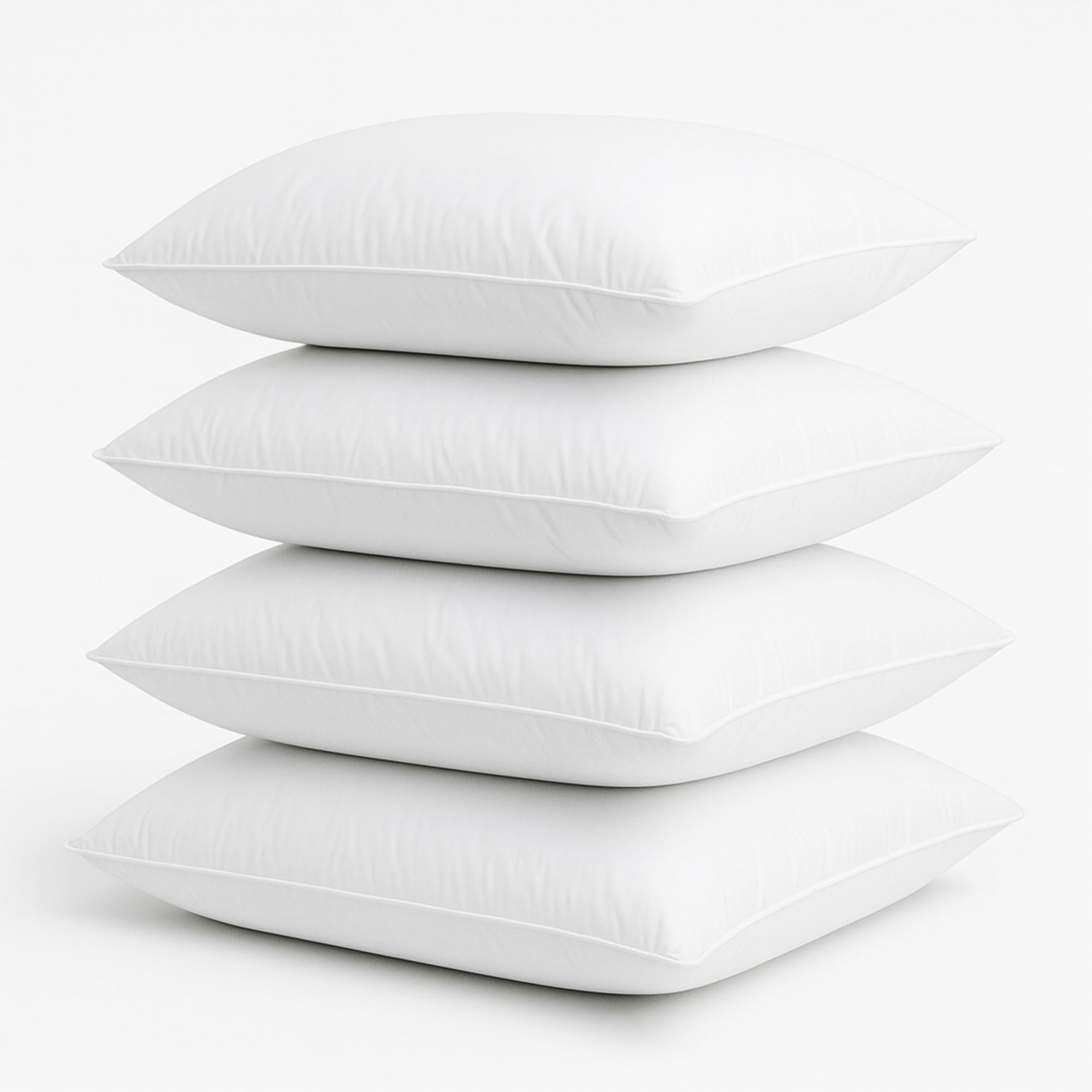 Pillow 4 Pack Microfiber Hollowfibre Pillows – Luxury Firm & Plump Bed Pillows for Sleeping, Hypoallergenic Down Alternative Bounce Back for Back, Side & Stomach Sleepers, Size 50 x 75cm