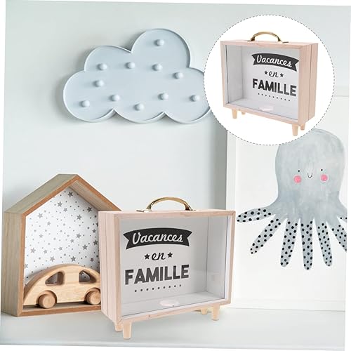 Miniatura 9 de VICASKY Wooden Money Box Alcancias De para Adultos Wooden Coin Bank Home Décor Wooden Frame Piggy Bank Piggy Bank for Boys Bedroom Piggy Bank