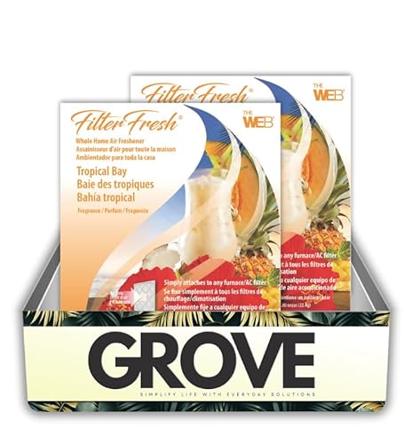 2x Filter Fresh Whole Home Air Freshener Tropical Bay Scent 0.8 oz Gel Bundle – Long-lasting, Effortless Home Fragrance – Safe and Efficient, Convenient and Easy-to-Use Fresheners – Gift Set (2 Items)