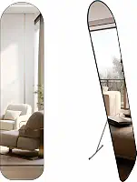 Espelho Capela C/Suporte Apoio Chao 146x36cm Retrô (MOLDURA PRETA)