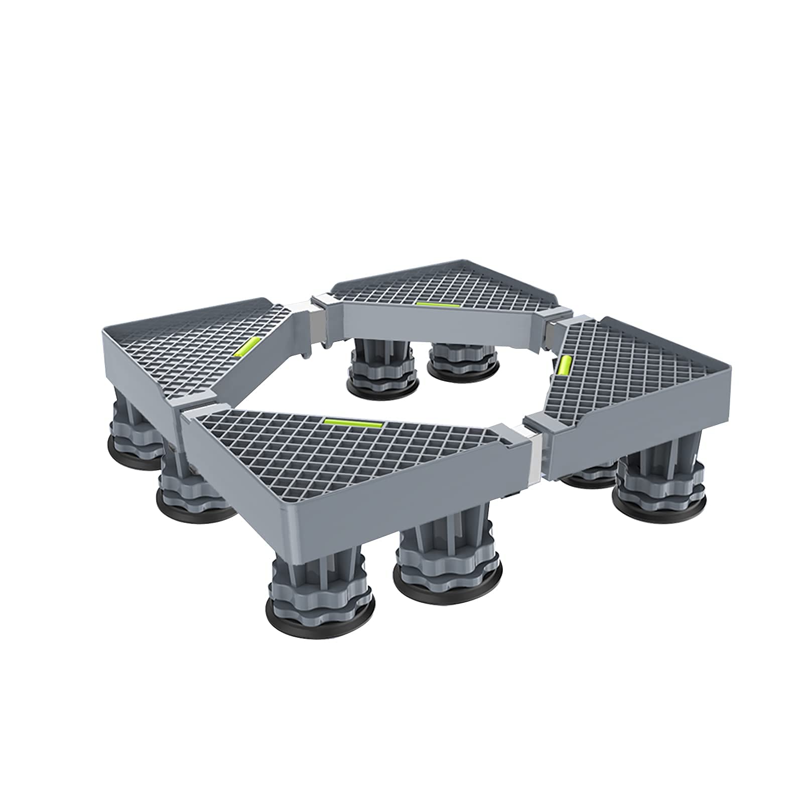 Furniture Support Feet Washing Machine Base4/8 Legs Washing Machine Base Stand Anti-Vibration Adjustable Washing Machine Base Length/Width 42-65cm Universal Dishwasher Stent Height