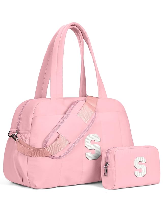 8 Year Old Girl Birthday Gift-Gymnastics Bag for Girls Weekender Bags for Women Friend Birthday Gift Initial Overnight