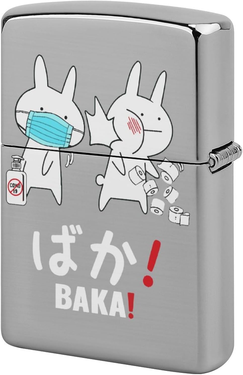 Amazon.co.jp ジッポライターシェル兼用 バカ マンガ 面白い ウサギ ジッポライターカバー兼用 ライターボックス ライターケース